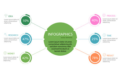 Vector Infographic design with icons. process diagram, flow chart, info graph, Infographics for business concept, presentations banner, workflow layout.
