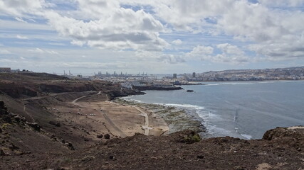 Playa del Confital - Las Palmas - Gran Canaria - Spain - obrazy, fototapety, plakaty