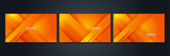 orange abstract geometric background with polygons