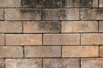 Polish Brick wall with black and white stain abstract wallpaper texture can be use for construction company website template product advertisement.