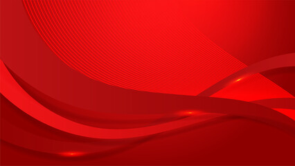 Abstract dynamic shape red with shiny line design background