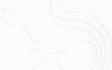 Luxury paper cut background, Abstract decoration, white pattern, halftone gradients, 3d illustration, topographic canyon map light relief texture, curved layers and shadow.