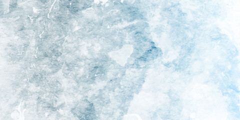 Fototapeta premium Abstract watercolor paint background by teal color blue and white with liquid fluid texture with abstract cloudy sky concept with color splash design. 