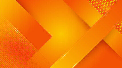 Abstract Yellow and orange warm tone background with simply curve lighting element vector