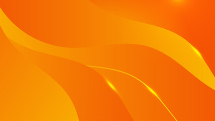 Orange and yellow colored geometric vector background with thin frame and abstract dots and lines