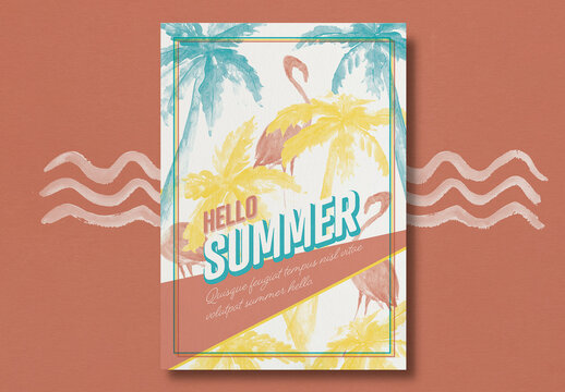 Tropical Summer Poster Layout