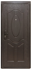 Entrance doors with a lock.  Armored.