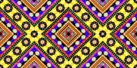 seamless ethnic pattern design.Geometric ethnic oriental ikat pattern traditional Design.ethnic oriental pattern,fabric,embroidery.Mexican pattern.merican pattern.latin african.indian fabric.Mexican