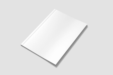 Blank A4 Cover Book Mockups Top View angle