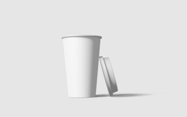  Paper Cup Mockup Front view angle  Blank