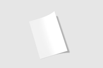 Realistic blank Us letter paper for mockup