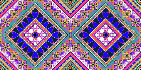 seamless ethnic pattern design.Geometric ethnic oriental ikat pattern traditional Design.ethnic oriental pattern,fabric,embroidery.Mexican pattern.merican pattern.latin african.indian fabric.Mexican