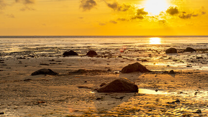 sunset on the beach