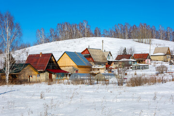 The village of the garden partnership near the city of Kemerovo