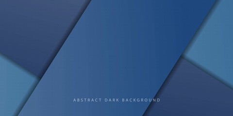 Abstract dark blue gradient illustration background with simple pattern.overlap style cool design.Eps10 vector