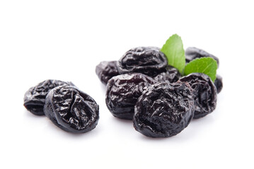 Dried plums with leavers