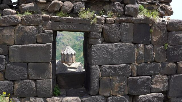 The Amberd Fortress, Aragatsotn, Armenia. Castle ruin in Armenia. Famous Touristic, hiking , popular place.  
