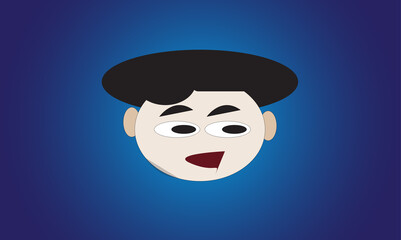 person with a hat boy face icon