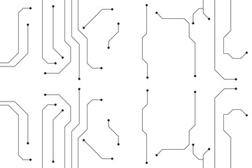 Abstract futuristic circuit board Illustration, Circuit board with various technology elements. Circuit board pattern for technology background. Vector illustration