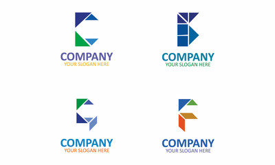Creative Set Of Business Letter Logo Design
