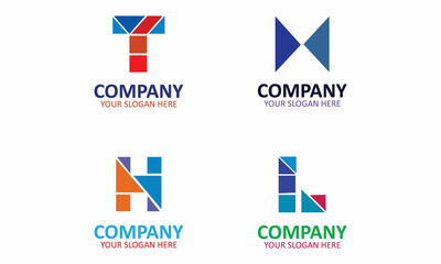 Creative Set Of Business Letter Logo Design
