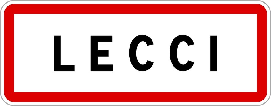 Panneau entr&eacute;e ville agglom&eacute;ration Lecci / Town entrance sign Lecci