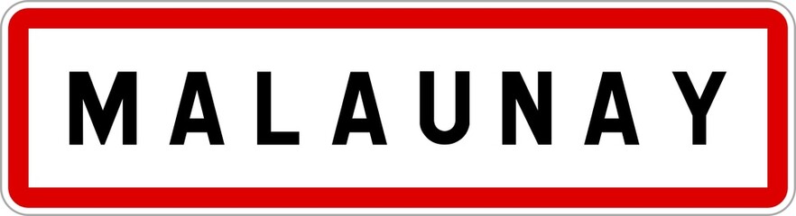 Panneau entrée ville agglomération Malaunay / Town entrance sign Malaunay