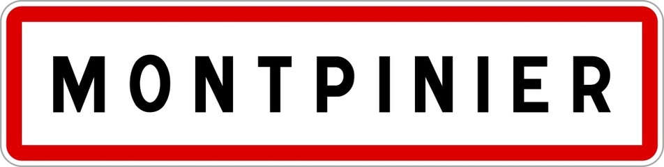 Panneau entrée ville agglomération Montpinier / Town entrance sign Montpinier