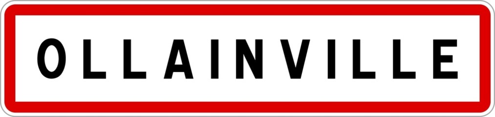 Panneau entrée ville agglomération Ollainville / Town entrance sign Ollainville