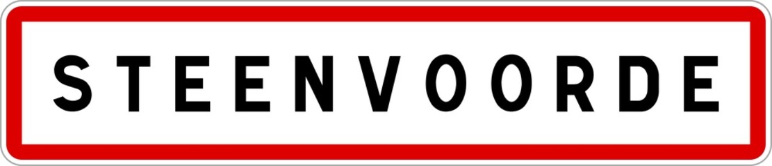 Panneau entrée ville agglomération Steenvoorde / Town entrance sign Steenvoorde
