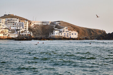 Fototapeta premium The district of San Bartolo is one of the 43 districts of the province of Lima, located in the homonymous department, in Peru. It is located at kilometer 51 of Route 001S, in the Department of Lima.