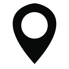 Location icon. Place symbol. GPS sign. Flat isolated vector illustration on white background