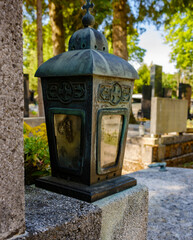 Obraz premium Catholic part of the main Zagreb cemetery, Croatia