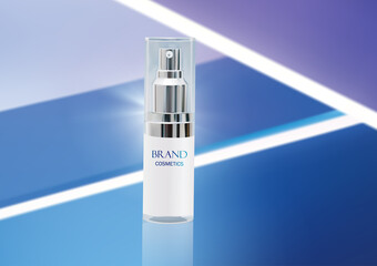 Cosmetic Ads Template concept design with abstract background