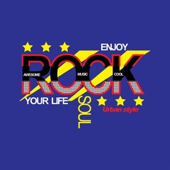 rock awesome soul Premium Vector illustration of a text graphic. suitable screen printing and DTF for the design boy outfit of t-shirts print, shirts, hoodies baba suit, kids cottons, etc.