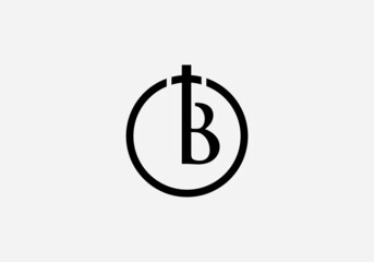 Religion church logo and symbol design vector with the letter B