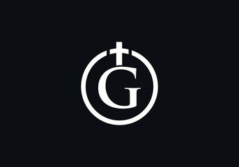 Religion church logo and symbol design vector with the letter G