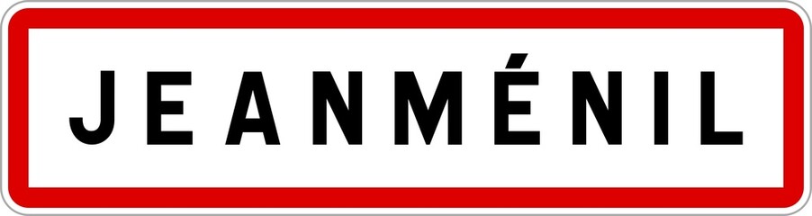 Panneau entrée ville agglomération Jeanménil / Town entrance sign Jeanménil