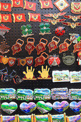 Souvenir magnets from Durmitor National Park in Montenegro