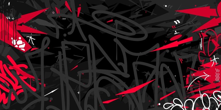 Abstract Dark Urban Street Art Graffiti Style Vector Illustration Art Background Template 