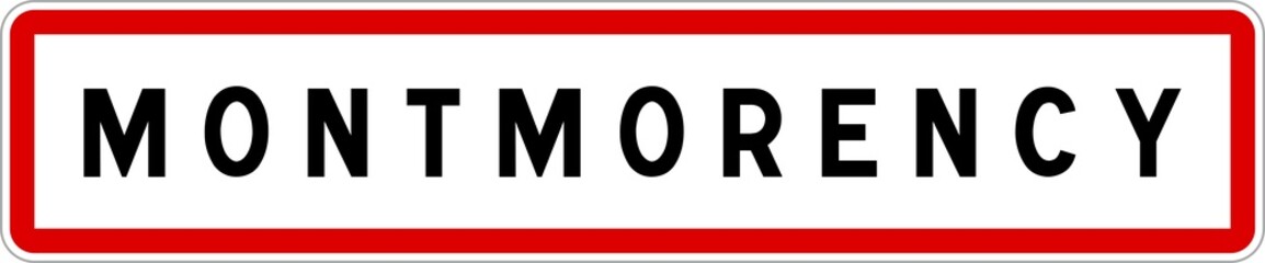 Panneau entrée ville agglomération Montmorency / Town entrance sign Montmorency