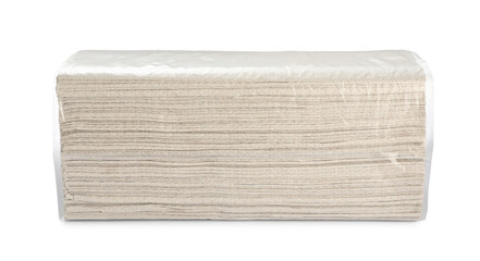 Package of paper towels isolated on white