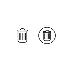 Recycle bin icon, trash can icon delete buttton