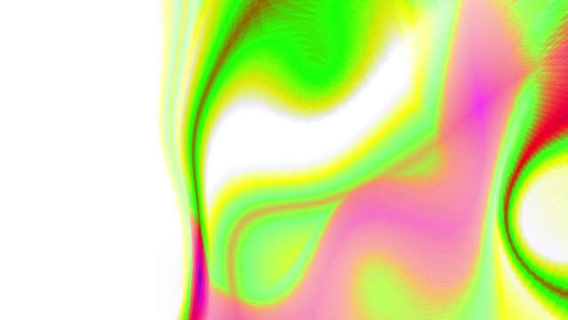 Neon fluorescent abstract gradient animation, bright multicolored motion graphics.