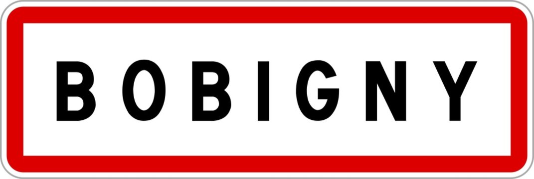 Panneau entrée ville agglomération Bobigny / Town entrance sign Bobigny