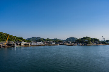 Fototapeta na wymiar 尾道市役所屋上展望デッキからの眺望