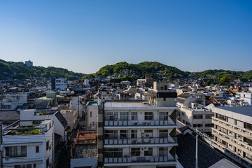 尾道市役所屋上展望デッキからの眺望