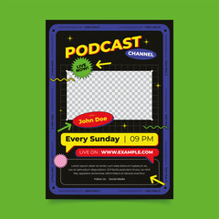 Podcast Channel Flyer Template