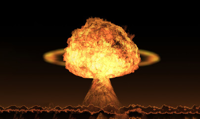 Explosion nuclear bomb ww3 - 504411435