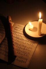 Flute and the candle